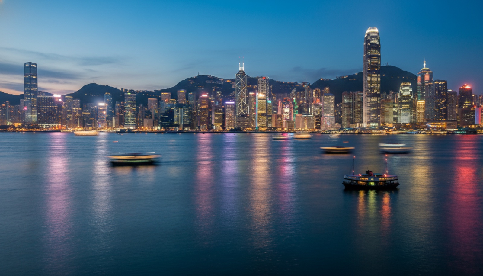 香港维多利亚港天际线